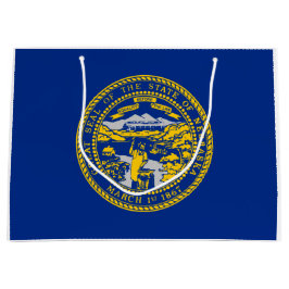 Sacola Para Presentes Grande Bandeira do Estado do Nebraska