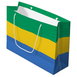 Sacola Para Presentes Grande Bandeira do Gabão