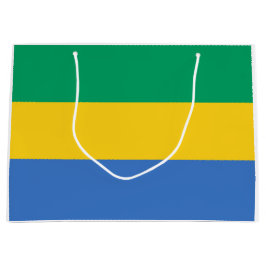 Sacola Para Presentes Grande Bandeira do Gabão (Gabão)
