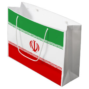 Sacola Para Presentes Grande Bandeira do Irã Patriótico