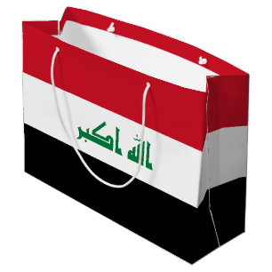Sacola Para Presentes Grande Bandeira do Iraque