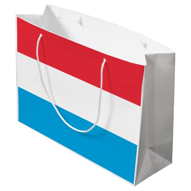 Sacola Para Presentes Grande Bandeira do Luxemburgo (Verso inclinado)