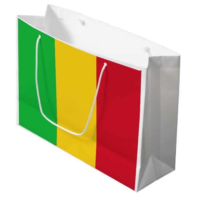 Sacola Para Presentes Grande Bandeira do Mali (Frente inclinada)