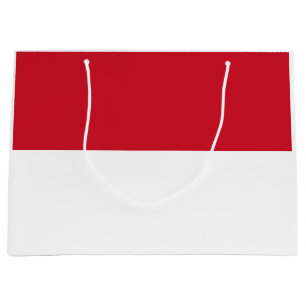 Sacola Para Presentes Grande Bandeira do Mônaco