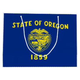 Sacola Para Presentes Grande Bandeira do Oregon