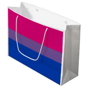 Sacola Para Presentes Grande Bandeira do Orgulho Bissexual