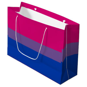 Sacola Para Presentes Grande Bandeira do Orgulho Bissexual