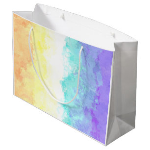 Sacola Para Presentes Grande Bandeira do Orgulho Genderfaun Abstrata Boho Redem