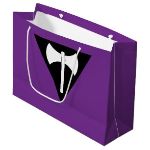 Sacola Para Presentes Grande bandeira do orgulho lésbico SlipperyJoe feminista 