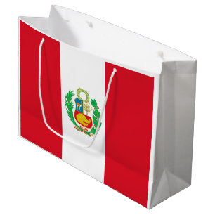 Sacola Para Presentes Grande Bandeira do Peru