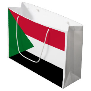 Sacola Para Presentes Grande Bandeira do Sudão