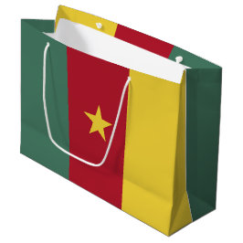 Sacola Para Presentes Grande Bandeira dos Camarões