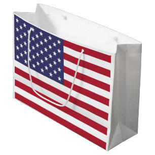 Sacola Para Presentes Grande Bandeira dos Estados Unidos