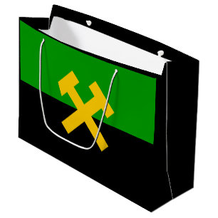 Sacola Para Presentes Grande Bandeira dos Mineiros e dos Trabalhadores das Mina