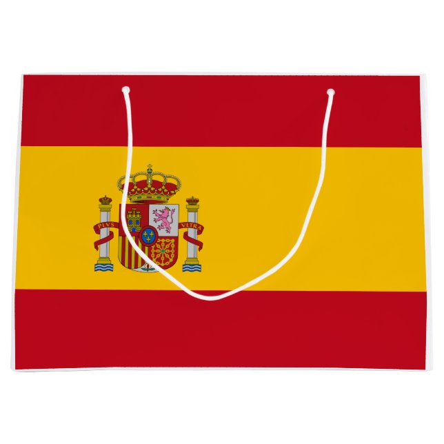 Sacola Para Presentes Grande Bandeira Espanhola (Espanha) (Frente)