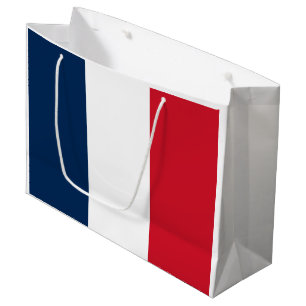 Sacola Para Presentes Grande Bandeira Francesa