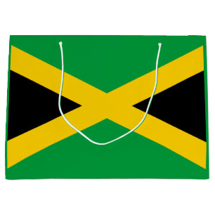Sacola Para Presentes Grande Bandeira jamaicana
