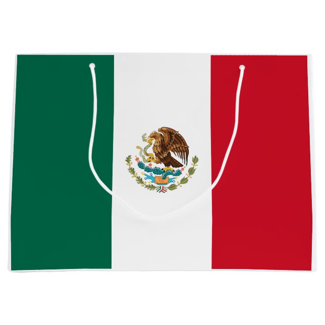 Sacola Para Presentes Grande Bandeira mexicana (México) (Frente)