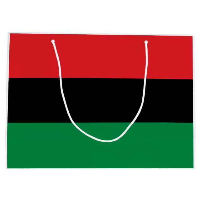 Sacola Para Presentes Grande Bandeira Pan-Africana (Verso)