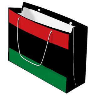 Sacola Para Presentes Grande Bandeira Pan-Africana, Happy Kwanzaa