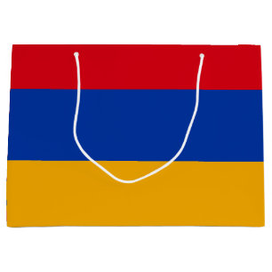 Sacola Para Presentes Grande Bandeira Patriótica da Armênia