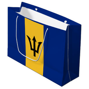 Sacola Para Presentes Grande Bandeira Patriótica de Barbados
