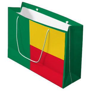 Sacola Para Presentes Grande Bandeira Patriótica do Benim