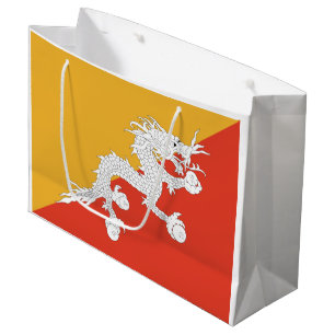 Sacola Para Presentes Grande Bandeira Patriótica do Butão