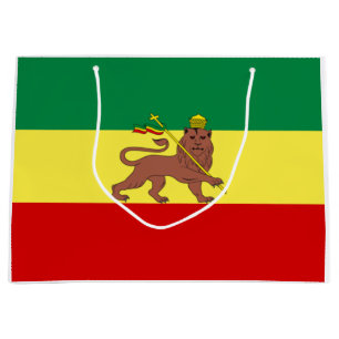 Sacola Para Presentes Grande Bandeira Rastafariana (Rastafarianismo) (rasta)
