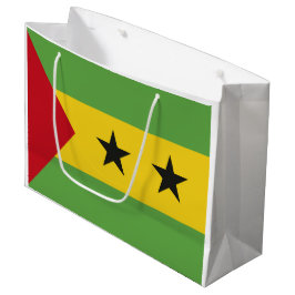 Sacola Para Presentes Grande bandeira São Tomé e Príncipe