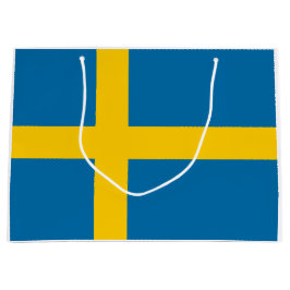 Sacola Para Presentes Grande Bandeira Sueca (Suecia) Saco médio para presentes