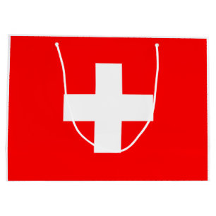 Sacola Para Presentes Grande Bandeira Suíça (Suiça)