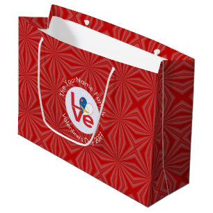 Sacola Para Presentes Grande Bandeira Vermelha de Amor das Ilhas Açores Persona