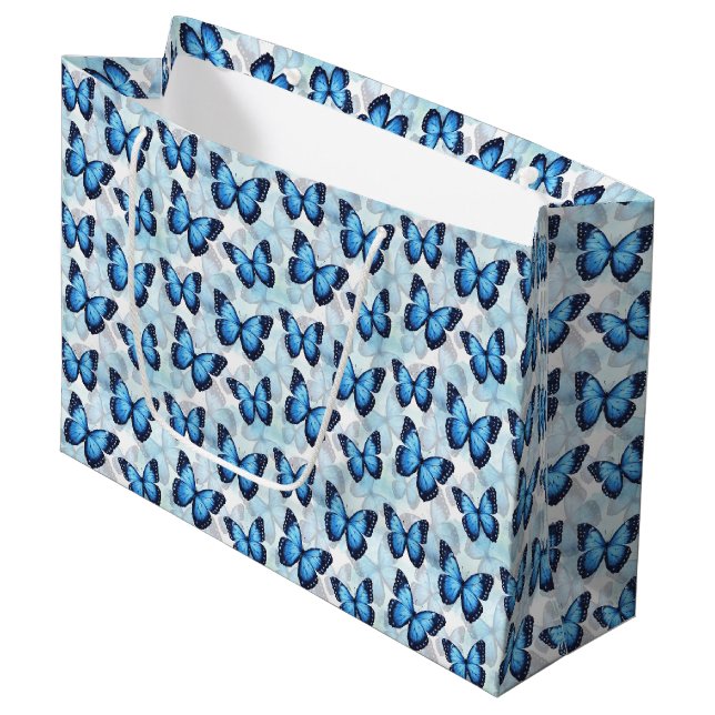 Sacola Para Presentes Grande Banheira Azul com Presente Bag (Frente inclinada)