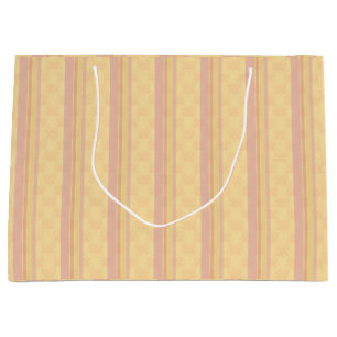 Sacola Para Presentes Grande Banheira Cor-de-rosa Vintage - Faixa de Damasco Br