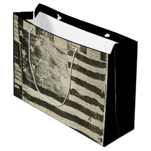 Sacola Para Presentes Grande Banner estrelado por estrelas: bandeira americana