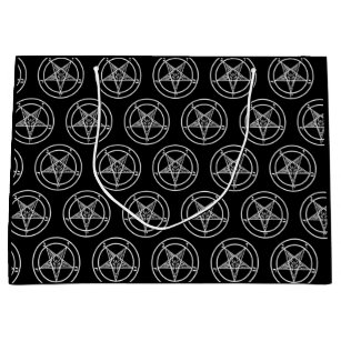 Sacola Para Presentes Grande Baphomet Pentagram Satanic