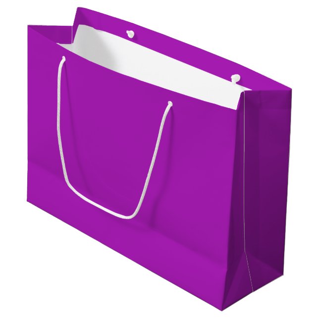 Sacola Para Presentes Grande  Barney (cor sólida)  (Frente inclinada)