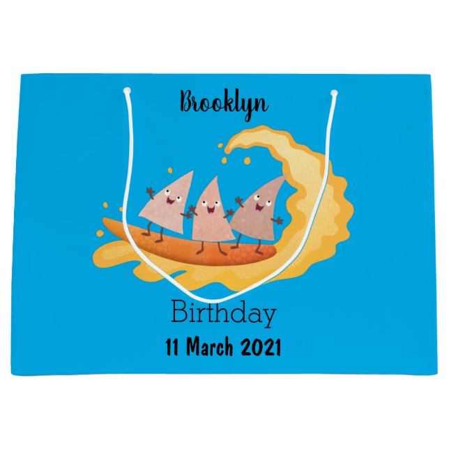 Sacola Para Presentes Grande Batatas-fritas de milho em nachos (Frente)