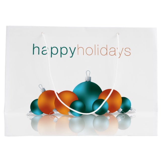 Sacola Para Presentes Grande Bateria de Natal (Verso)