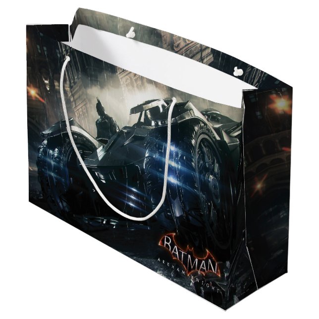 Sacola Para Presentes Grande Batman Com Batmóvel Na Chuva (Verso inclinado)