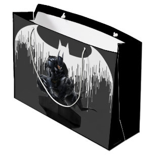 Sacola Para Presentes Grande Batman Perch num Pilar