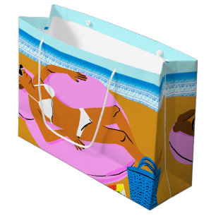 Sacola Para Presentes Grande Beachy Keen - Rosa
