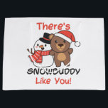 Sacola Para Presentes Grande Bear There's Snowbuddy Like Snowman Pun Large Gift<br><div class="desc">Cute bear with snowman. There's snowbuddy like you - a snow pun for winter and Christmas. A winter greeting in the cold season for the holidays. Christmas bear with snowman.</div>