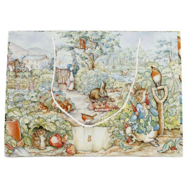 Sacola Para Presentes Grande Beatrix Potter Storybook Characters Garden