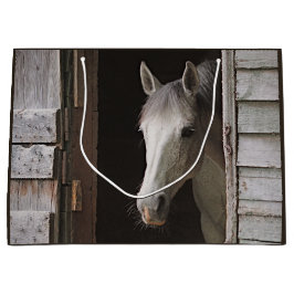 Sacola Para Presentes Grande Beautiful Gray Mare Horse