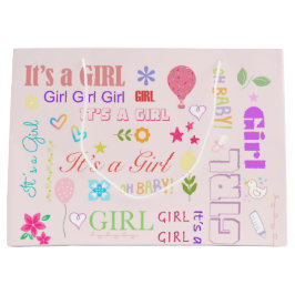 Sacola Para Presentes Grande Bebê Menina