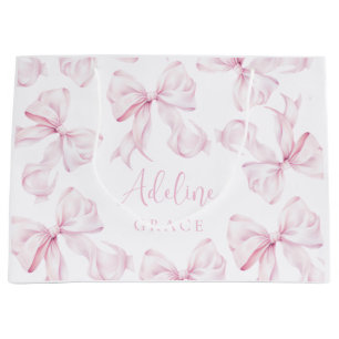 Sacola Para Presentes Grande Bebê Nome Arco Rosa Saco do Presente