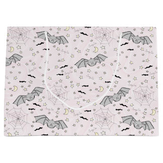 Sacola Para Presentes Grande Bebê Rosa Bats Louca