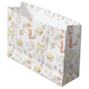 Sacola Para Presentes Grande Bebês da floresta da floresta